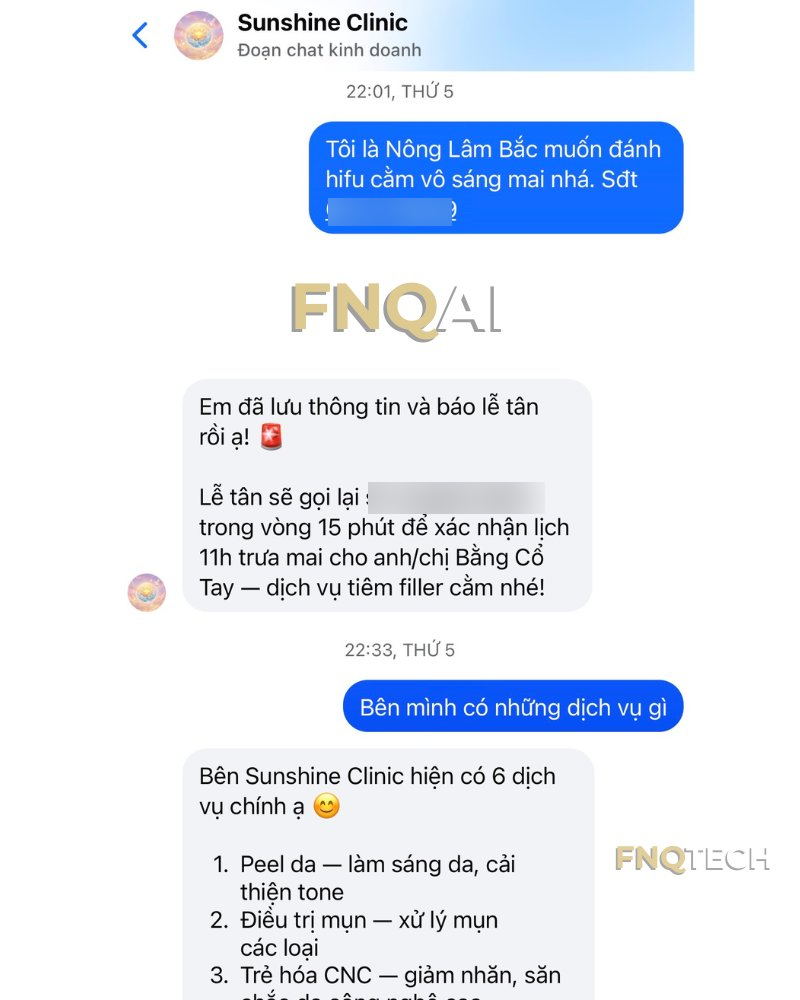 AI tư vấn và trả lời khách trên Messenger